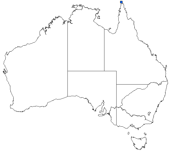 Australian distribution of Micromidia rodericki