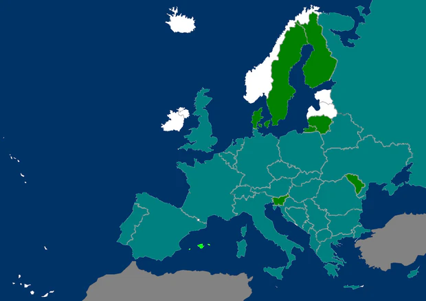 Distribution map Aeshna affinis