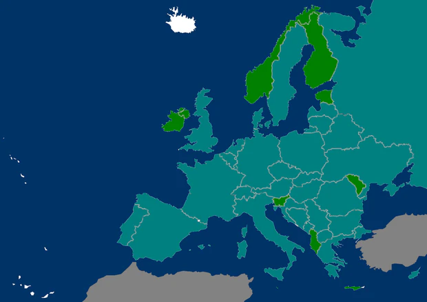 Distribution map Aeshna mixta