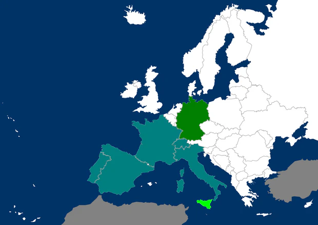 Distribution map Boyeria irene