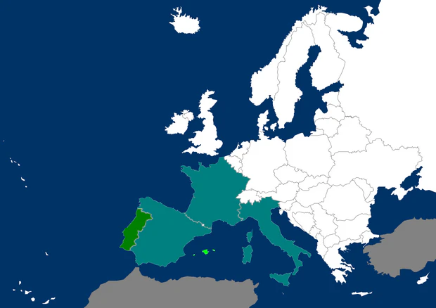 Distribution map Coenagrion caerulescens