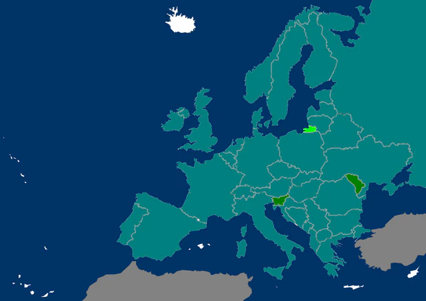Distribution map Coenagrion puella