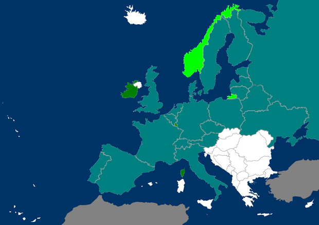 Distribution map Cordulegaster boltonii