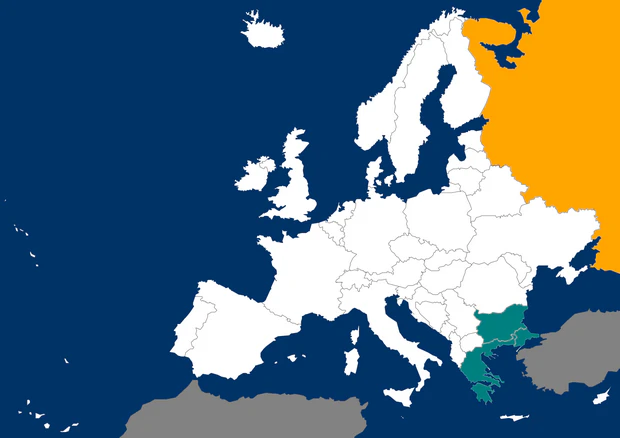 Distribution map Cordulegaster picta