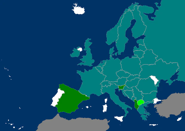 Distribution map Cordulia aenea