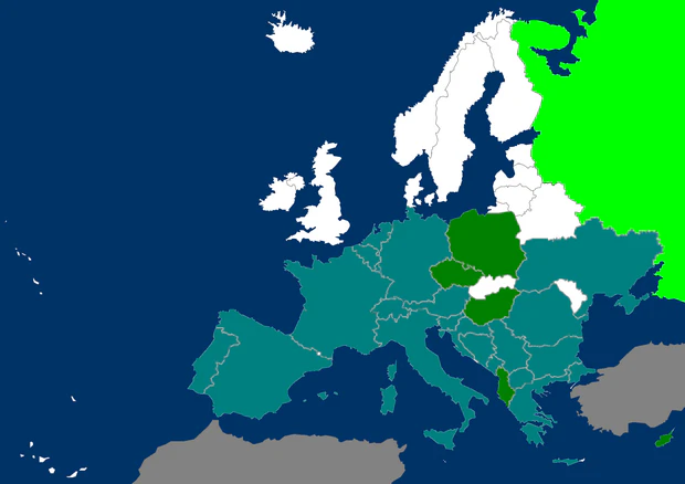 Distribution map Erythromma lindenii