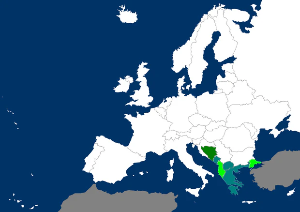 Distribution map Gomphus schneiderii