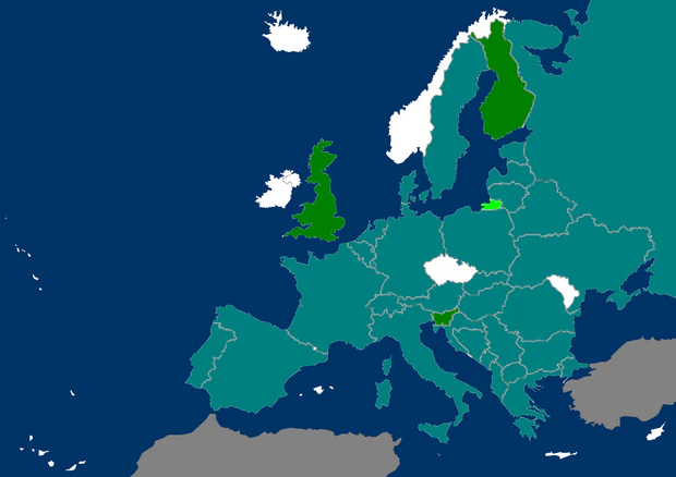 Distribution map Lestes virens