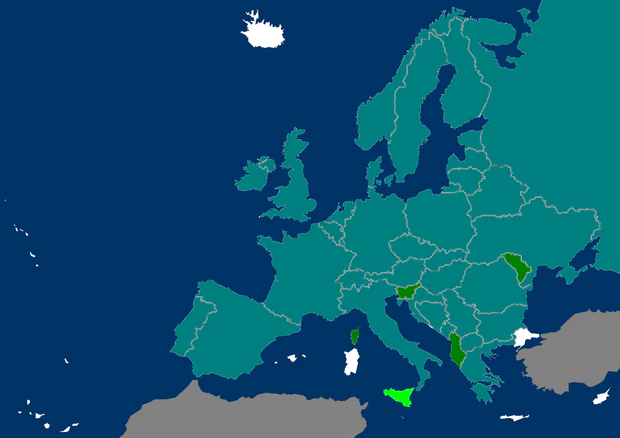 Distribution map Libellula quadrimaculata