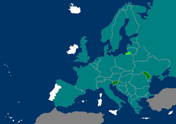 Distribution map Platycnemis pennipes