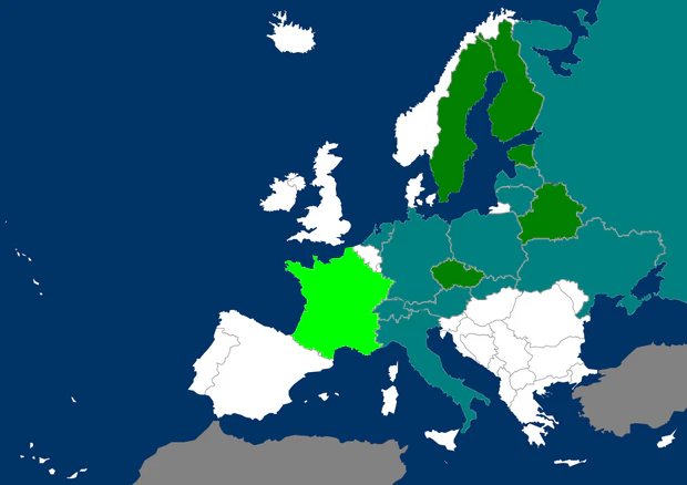 Distribution map Sympecma paedisca